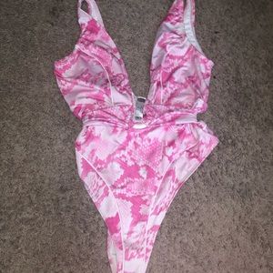 New without tags ASOS pink snakeskin one piece